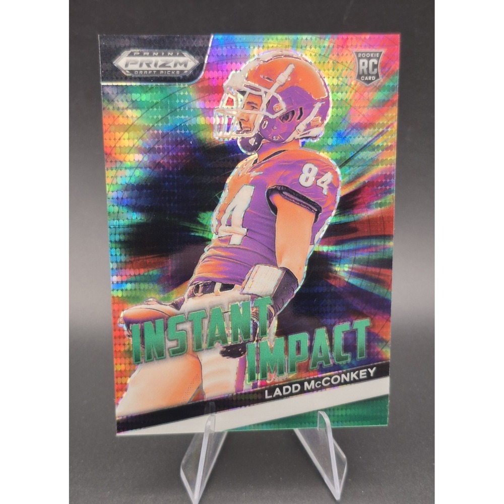 2024 Prizm Draft Picks Ladd McConkey #II-LM Green Pulsar Prizm /25 (RC) Chargers
